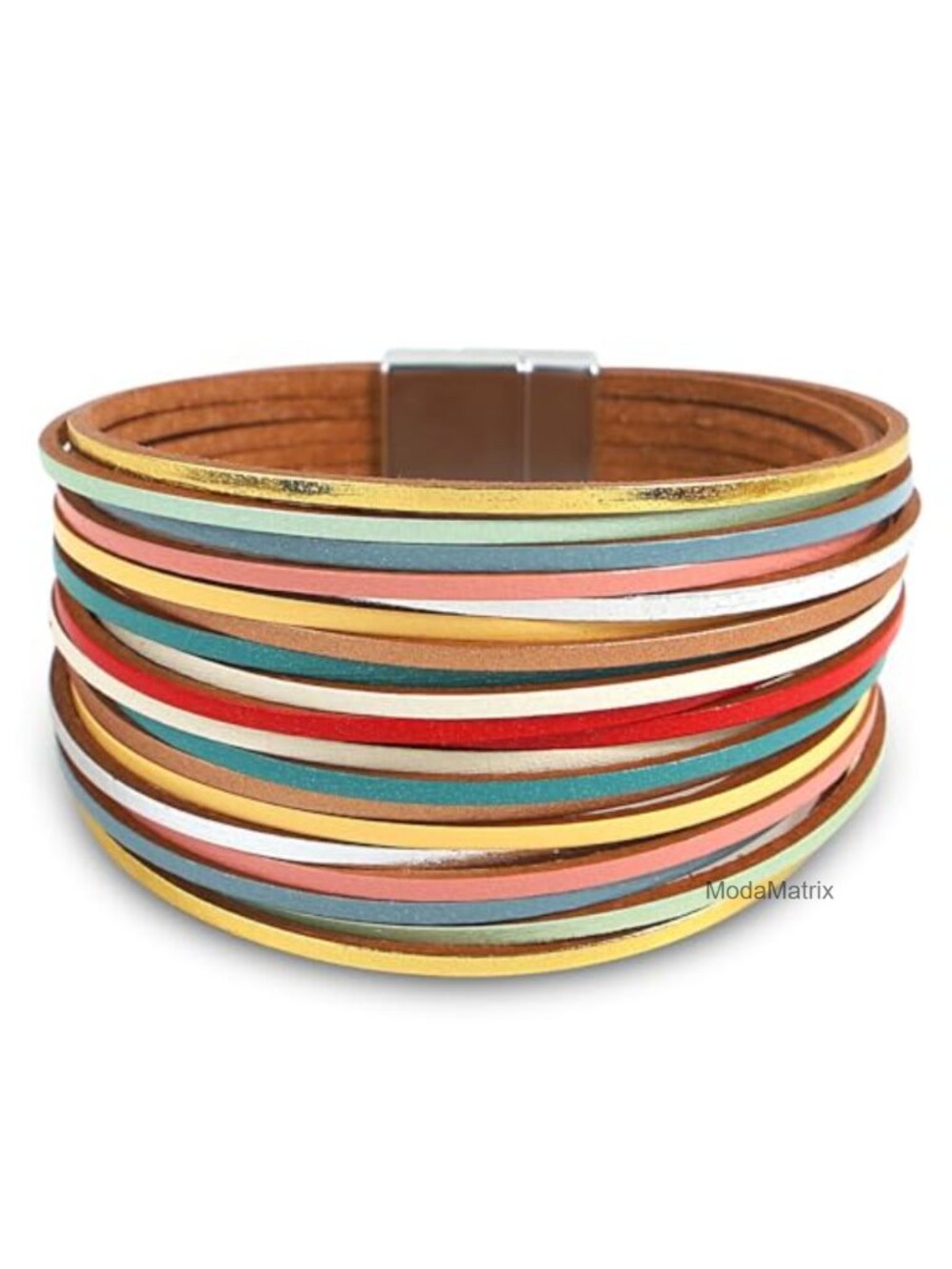 Faux Leather Wrap Bracelet for Women Boho Western Cuff